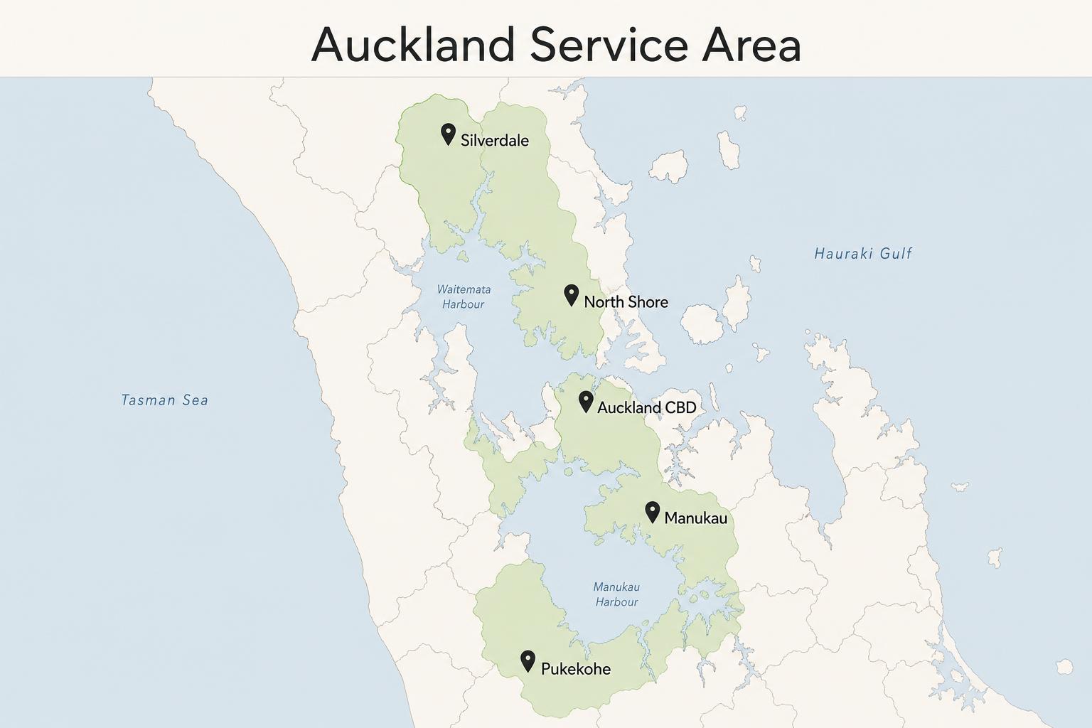 Auckland service area — Manukau to Auckland CBD